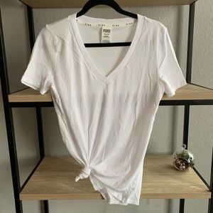PINK white basic T - Sleepwear